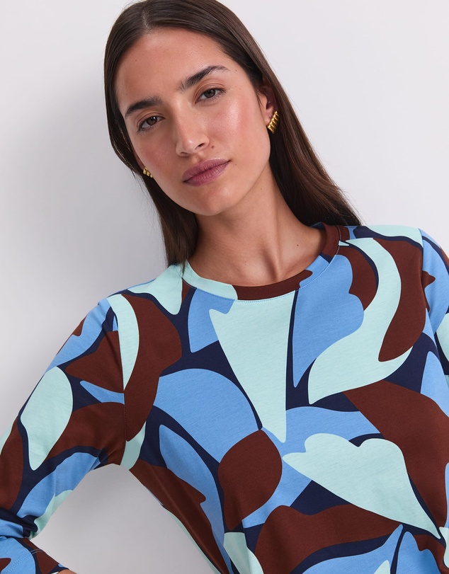 Sportscraft - Wave Print Half Sleeve Mercerised Tee