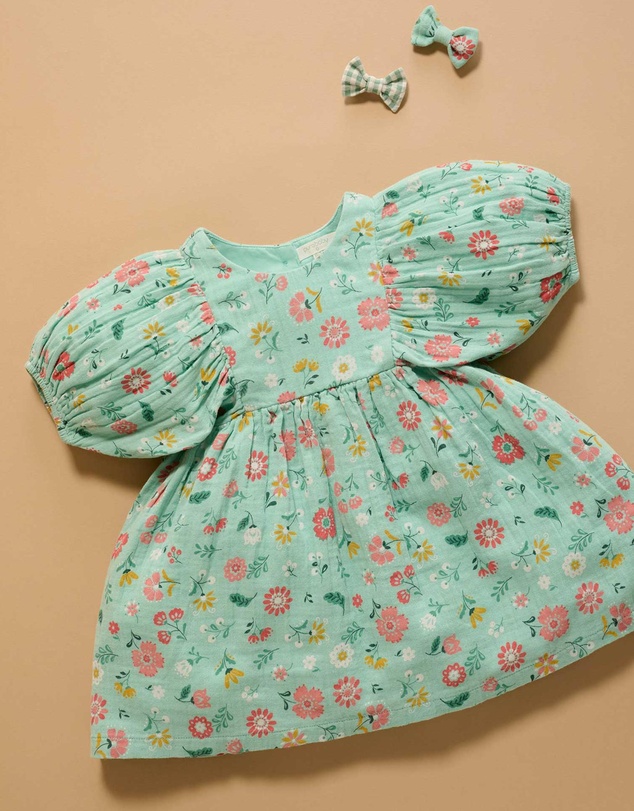 Purebaby - Gathered Dress -Kids-Babies