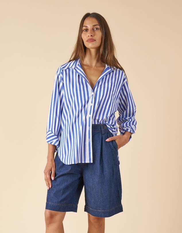 CAMIXA - Bermuda Linen Denim Shorts Jorts