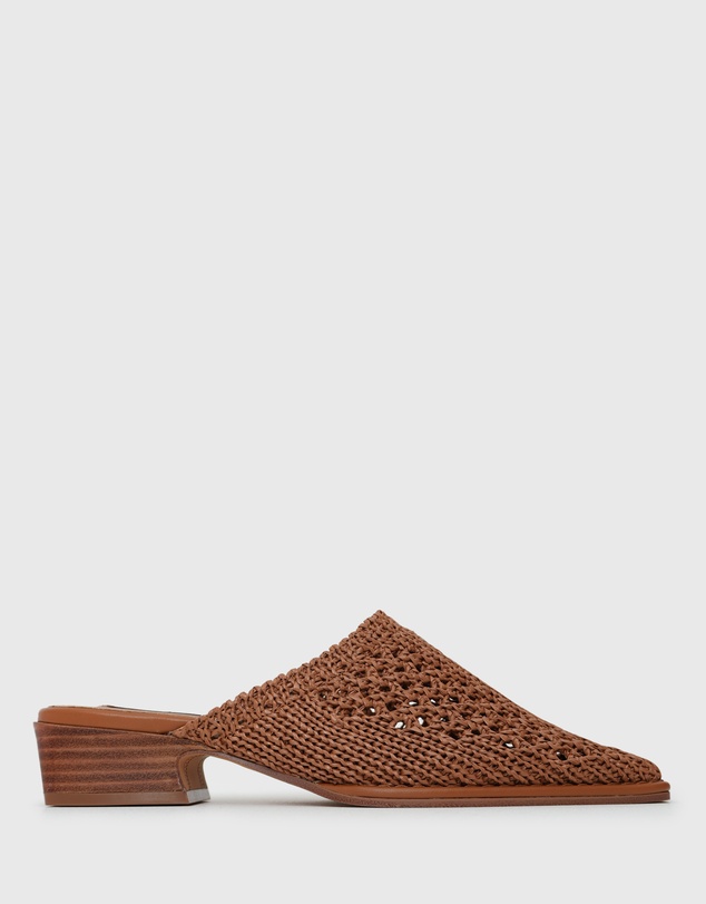 Betts - Dora Woven Low Heel Mule Shoes