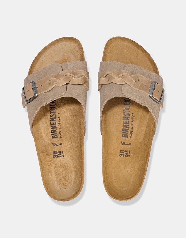 Birkenstock - Oita Braided Taupe Suede Leather Narrow - Unisex