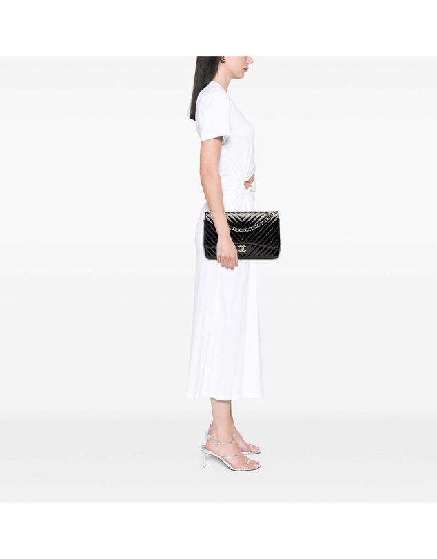 Pre-Loved by Azura Reborn - Pre-Loved Jumbo Classic Chevron Patent Double Flap