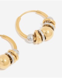 Lovisa - Waterproof Gold Plated Stainless Steel Small Rondell Clicker Hoop Earrings