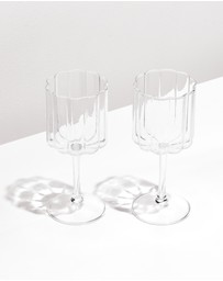 Fazeek - Wave Wine Glasses in Clear
