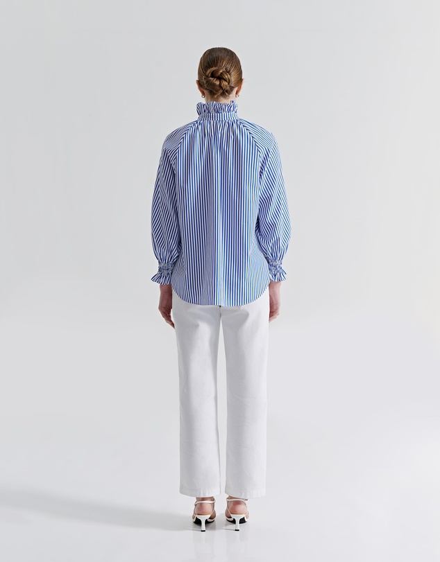IDA+S - Lily Stripe Flounce Top