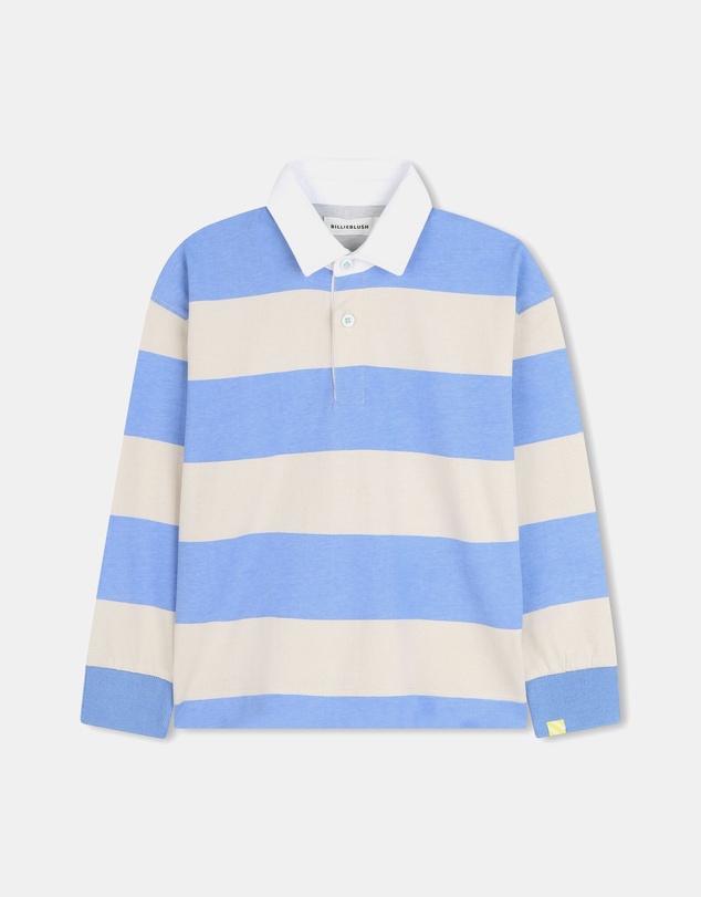 Billieblush - Long Sleeve Stripe Polo Shirt - Kids-Teens