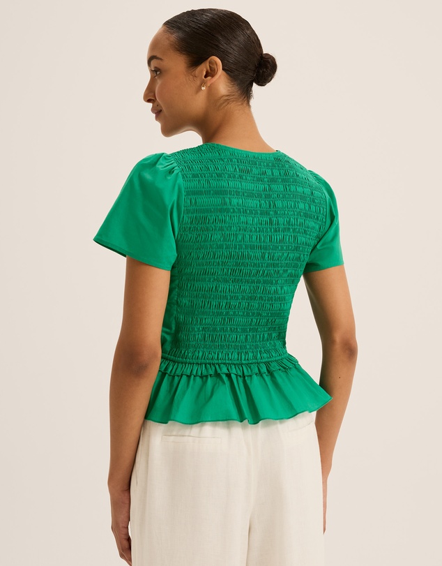 Review - Lillie Shirred Peplum Top