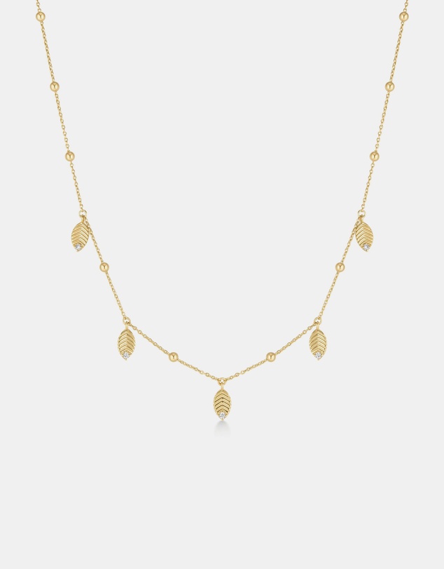 Ania Haie - Gold Leaf Station Necklace