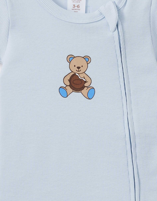 Cotton On Kids - Growie Short Sleeve Zip Romper