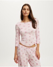 Cotton On Body - Dreamy Soft Pointelle 3/4 Long Sleeve Top