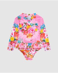Camilla - Frilled Back Zip Front Paddle Suit - Babies