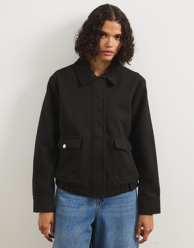 Atmos&Here - Juliet Herringbone Bomber Jacket