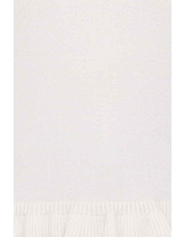 Petal & Pup - Emilie Short Sleeve Ruffle Crew Sweater - Cream