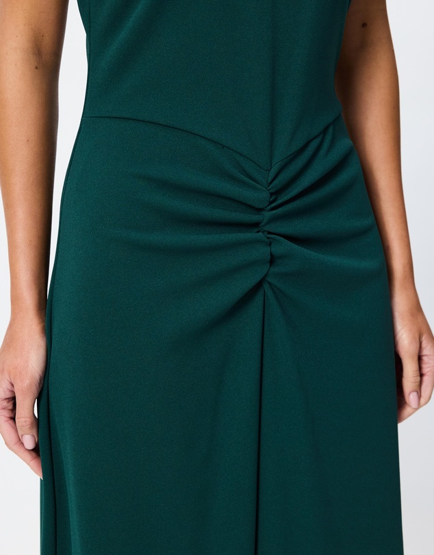 Tussah - Sophia Crew Neck Ruched Detail Midi Dress