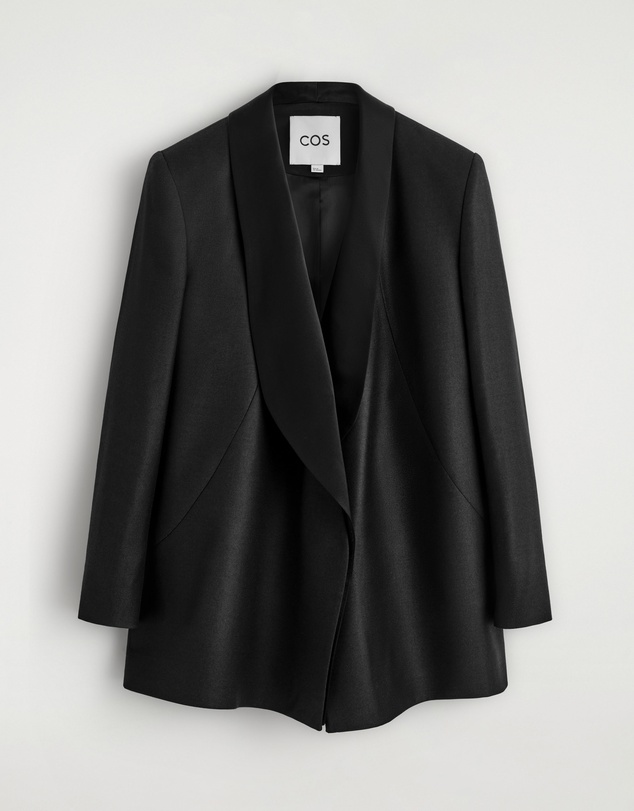 COS - Wool-Satin Tuxedo Blazer