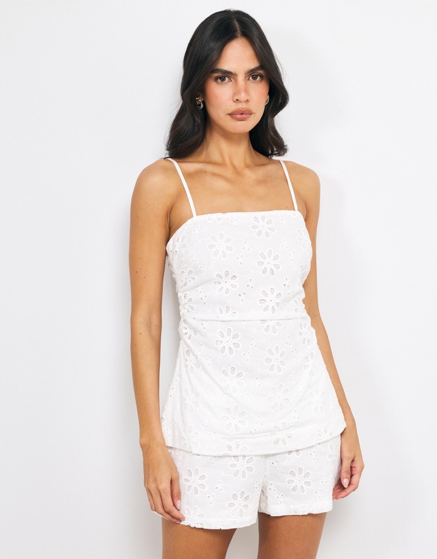 AERE - Vivi Cotton Broderie Cami Top