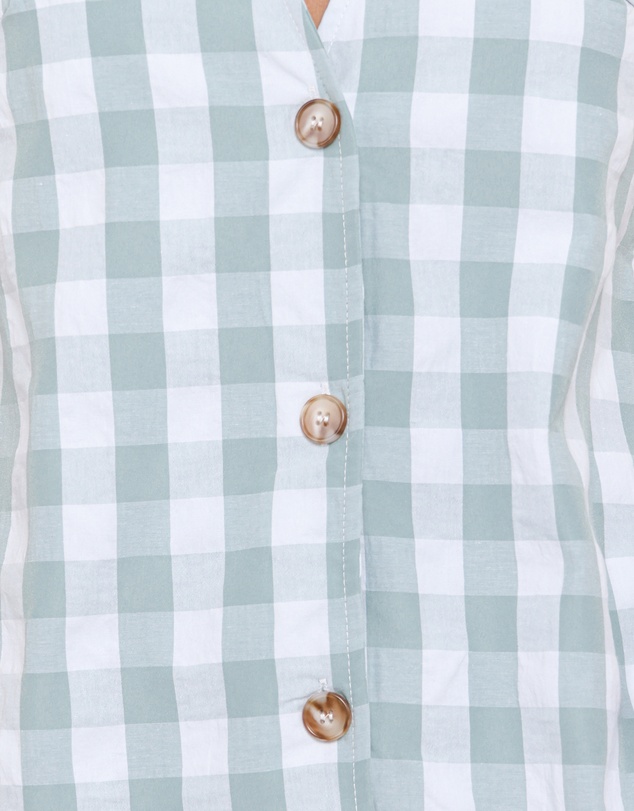 Petal & Pup - Miller Short Set - Sage Gingham