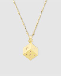 Wanderlust + Co - Dice Gold Necklace