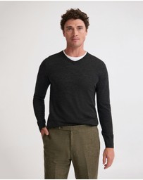 Oxford - Basic V-Neck Pure Wool Pullover