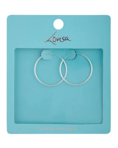 Lovisa - Sterling Silver Fine 3cm Hoop Earrings