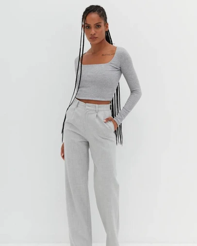 Style Addict - Crop Square Neck Top