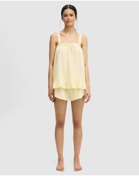 Cotton On Body - Cotton Lace Trim Babydoll Cami Set