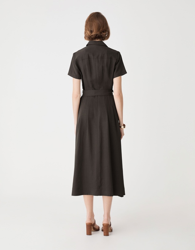 Forcast - Ebony Tencel Cupro Shirt Dress