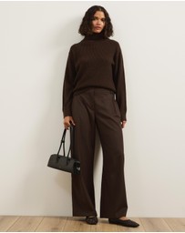 Atmos&Here - Alice Rib Knit Funnel Neck Jumper