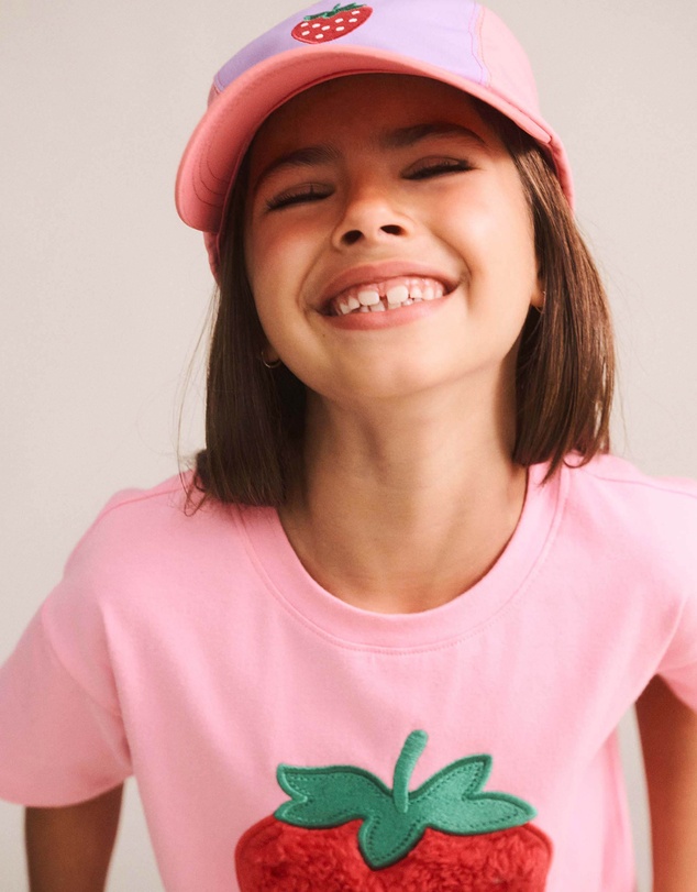 Huxbaby - Furry Strawberry Slouchy Tee - Babies-Teens