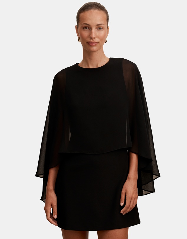 Forever New - Irena Sheer Cape Mini Dress