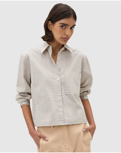 Oroton - Soft Check Button Shirt