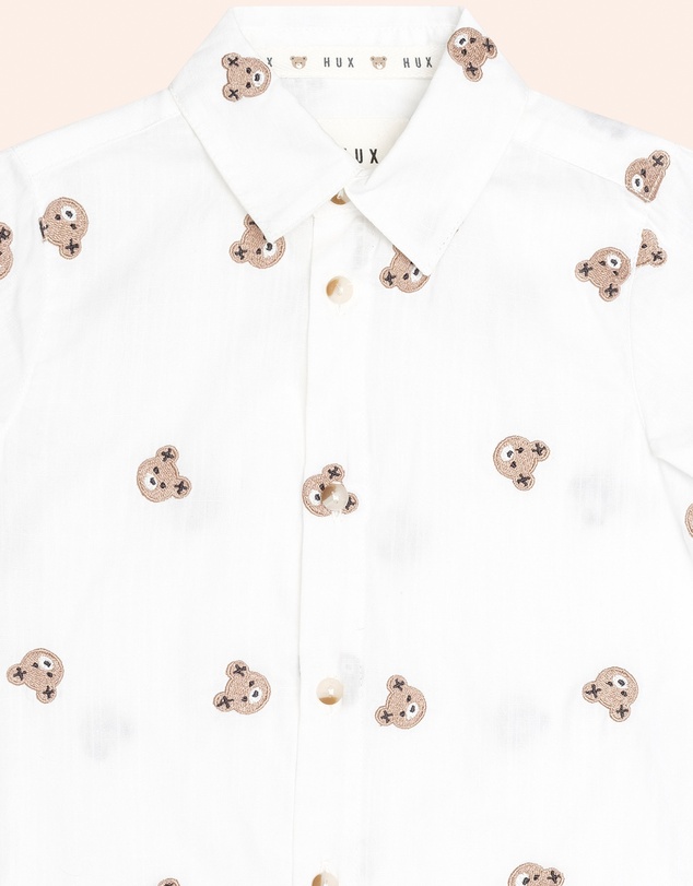 Huxbaby - All Over Hux Emb Sslv Shirt - Babies-Teens