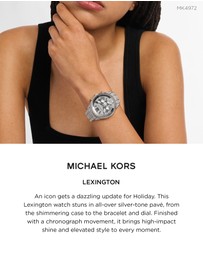 Michael Kors - Lexington Silver Chronograph Watch