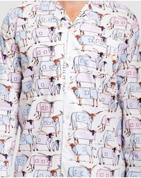Sant And Abel - Men's Drawbertson Longhorns Long PJ Set