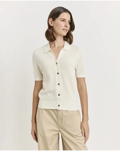 Toorallie - Grain Stitch Button Polo