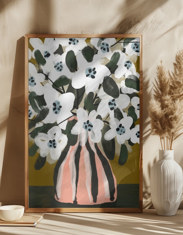 Olive et Oriel - Pastel Flower Impression No 9 by Treechild Art Print