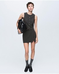 M.N.G - Check Wrap Skirt