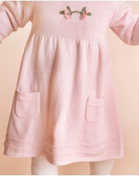 Bebe by Minihaha - Charlie Organic Hand Embroidered Knit Dress - Babies