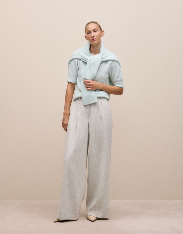 Trenery - Alpaca Merino Blend T-shirt in Faint Blue