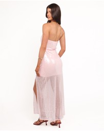 Petal & Pup - Liliane Maxi Dress - Pink Sequin
