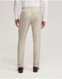 Oxford - Byron Wool Linen Cuffed Suit Trousers