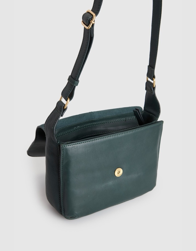 Evity - Sofia Leather Flap Crossbody Bag