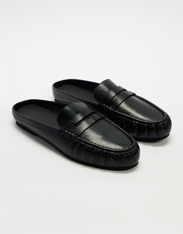 AERE - Slip On Leather Loafers - Women's