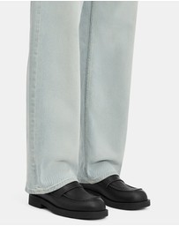 MM6 Maison Margiela - Logo Embossed Moccasins - Women's