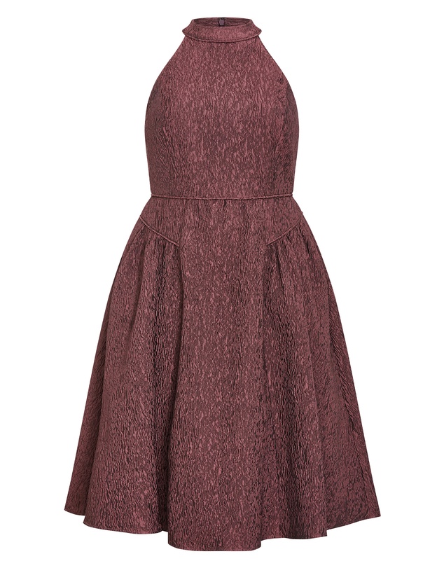 City Chic - Halter Jacquard Midi Dress