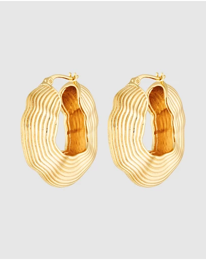 HOUSE OF SLANI - Gold Needra Statement Hoops