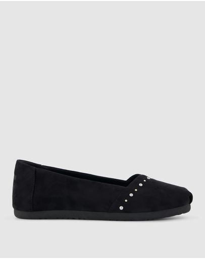 Black Microsuede/Studs