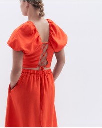 UNISON - Cropped Linen Top