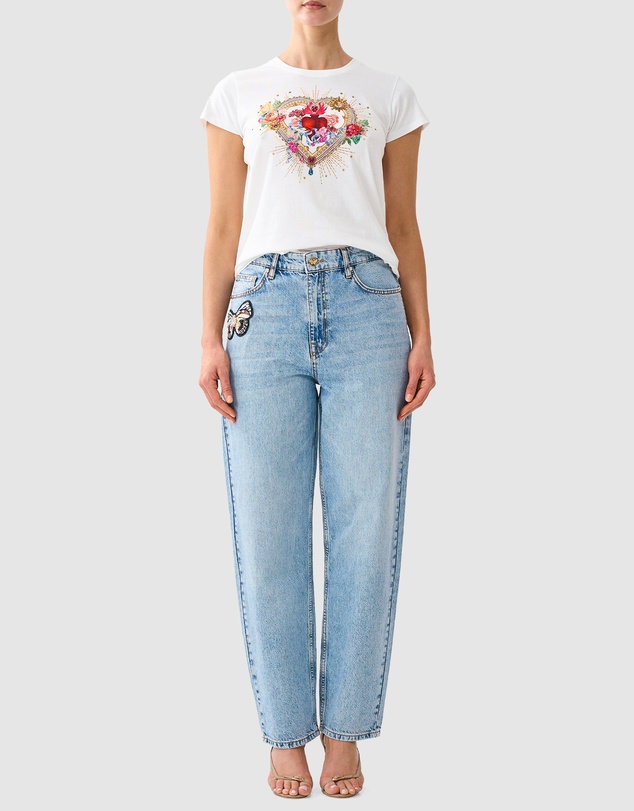 Camilla - Slim Fit Round Neck T-Shirt