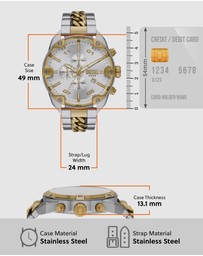 Diesel - Spiked Two Tone Chronograph Watch